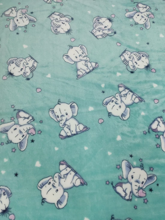 mintás wellsoft /szerelmes kiselefántok (elefánt szívvel 7,5cm*8,5cm) /sötét menta