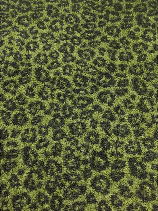 mintás buklé szövet /leopárd mintás (legnagyobb minta 5.7cm×7.3cm) /zöld-fekete