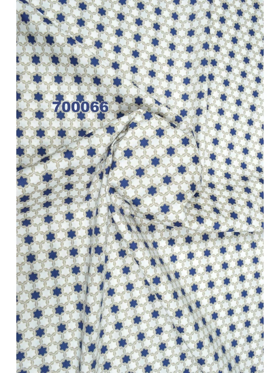 elasztikus mintás puplin /csillagos /világos drapp