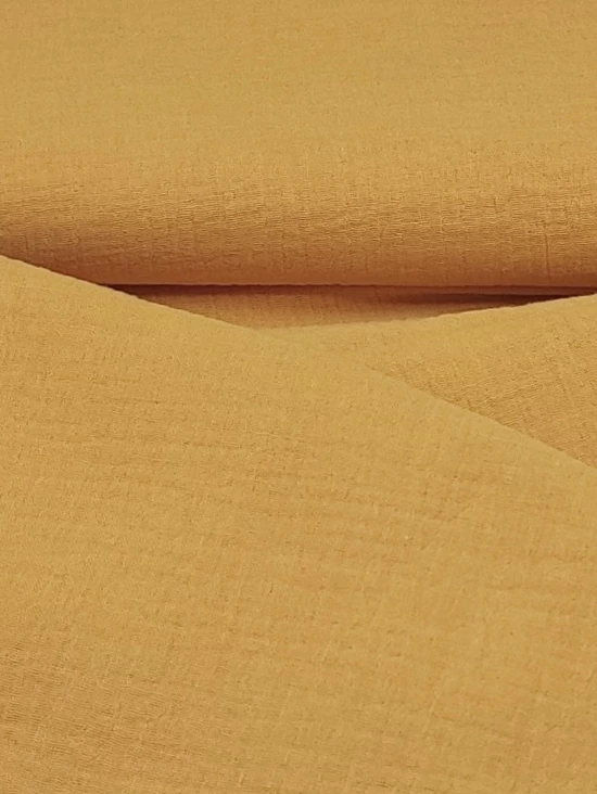 egyszínű pamut dupla géz /mangósárga