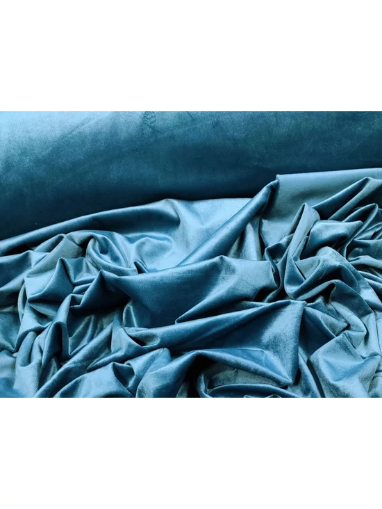 egyszínű tükörbársony /sötét petrolkék