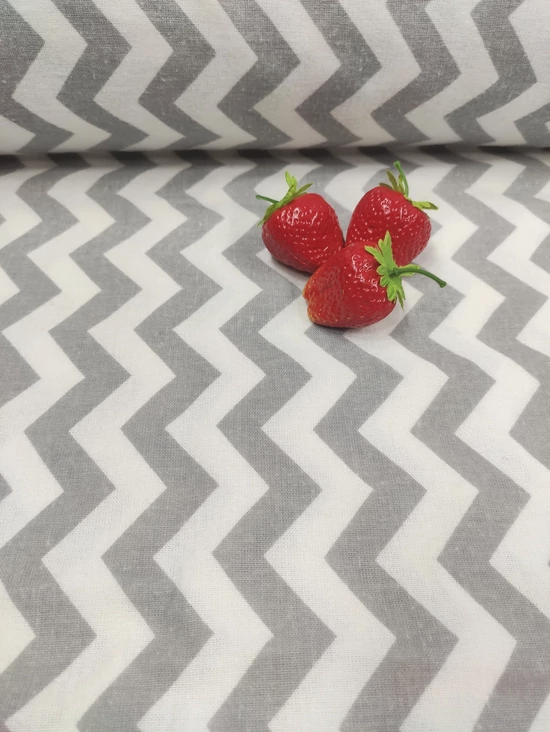 mintás flanell /chevron mintás (1.5cm) /szürke-fehér