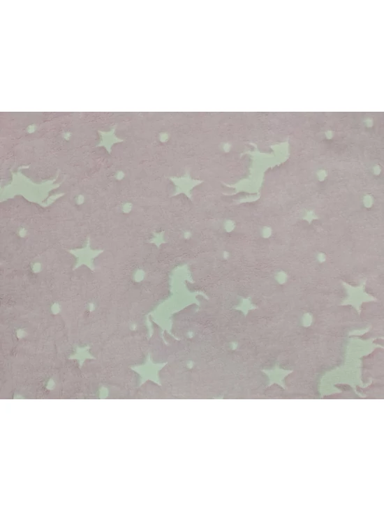 világító mintás wellsoft /fehér unikornisok csillaggal (unikornis 6.9cm×9.8cm) /babarózsaszín