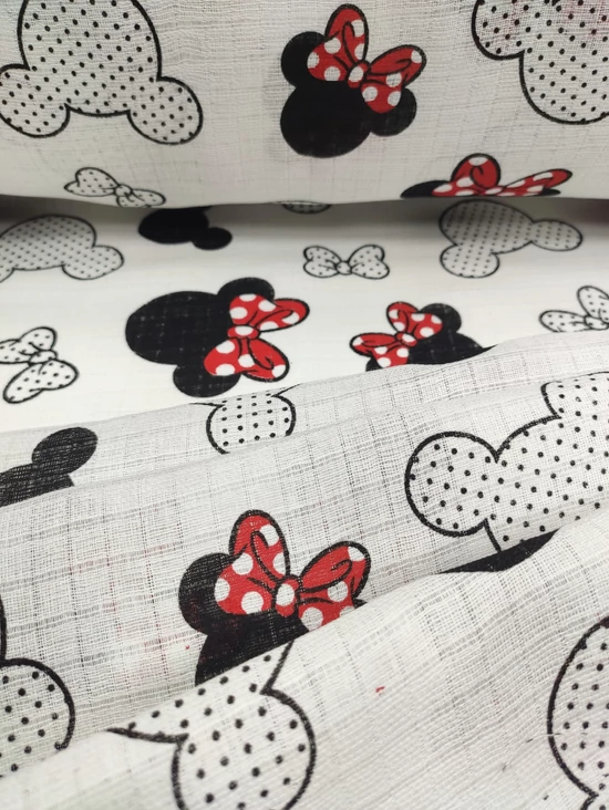 pelenka anyag /Minnie fejek (pöttyös 7,8 cm*6,5 cm) /fehér
