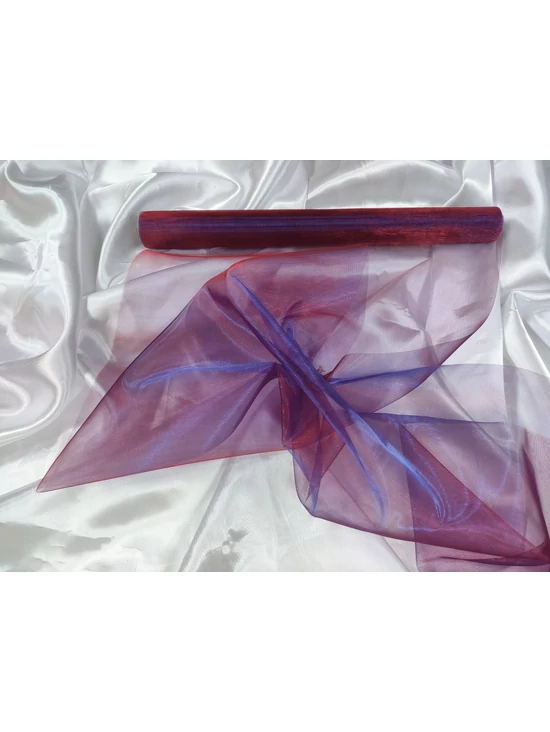 organza /37cm széles /színjátszós lila (10 yard)