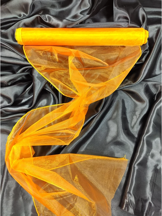 organza /37cm széles /narancssárga (8,7 méter)