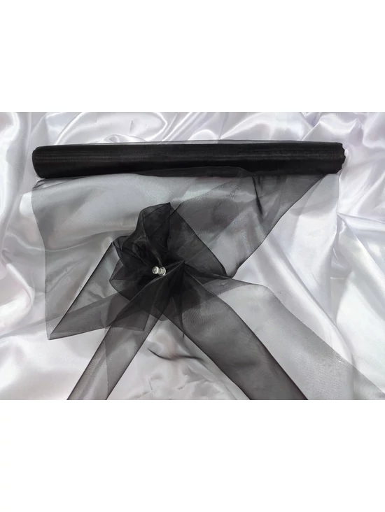 organza /37cm széles /fekete (10 yard)