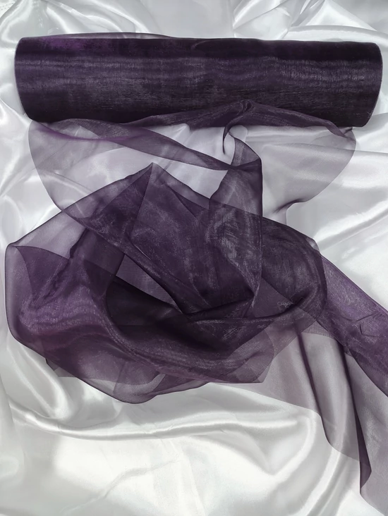 organza /36cm széles /padlizsán lila (10 yard)