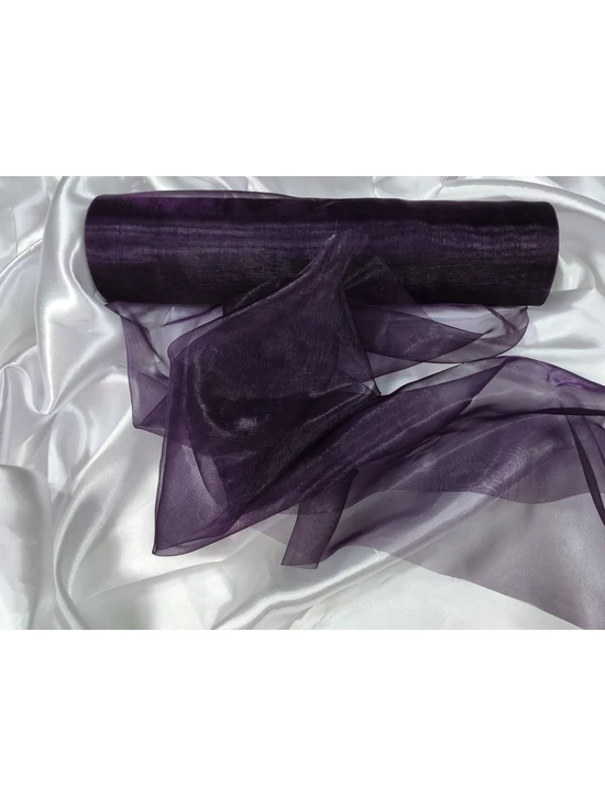 organza /37cm széles /padlizsán lila (10 yard)