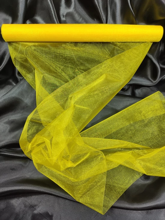 organza /37cm széles /citromsárga (10 yard)