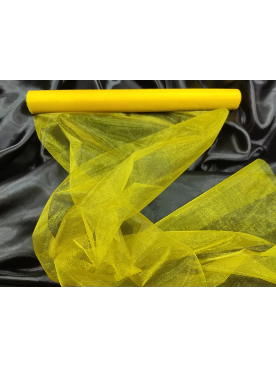 organza /37cm széles /citromsárga (10 yard)