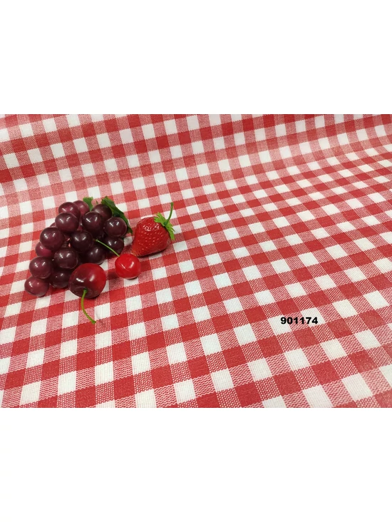 viaszos vászon /kockás (1,3cm*1,3cm)/ piros