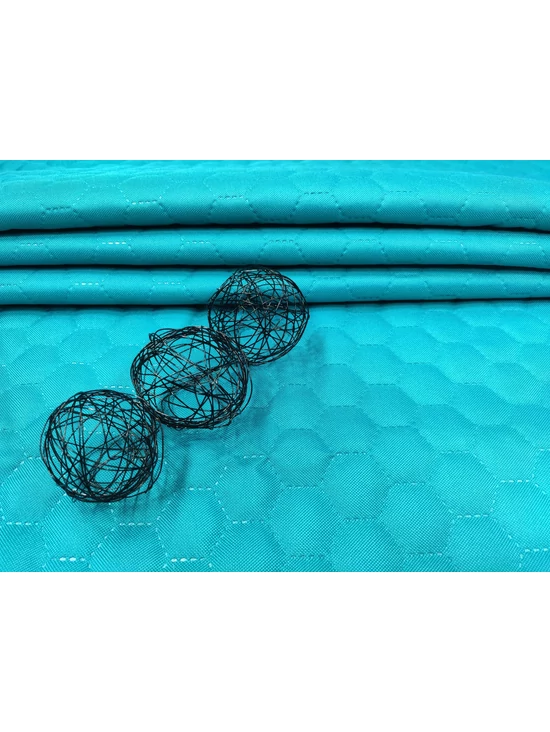 steppelt anyag /vízlepergetős /méhsejt mintás (méhsejt 3,4cm×3,4cm) /tengerzöld