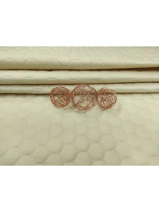 steppelt anyag /vízlepergetős /méhsejt mintás (méhsejt 3,4cm×3,4cm) /beige