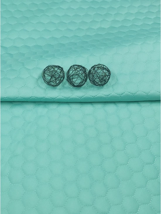 steppelt anyag /vízlepergetős /méhsejt mintás (méhsejt 3,4cm×3,4cm) /menta