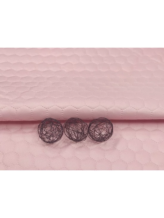 steppelt anyag /vízlepergetős /méhsejt mintás (méhsejt 3,4cm×3,4cm) /flamingó rózsaszín