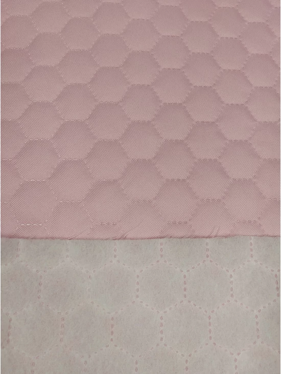 steppelt anyag /vízlepergetős /méhsejt mintás (méhsejt 3,4cm×3,4cm) /flamingó rózsaszín