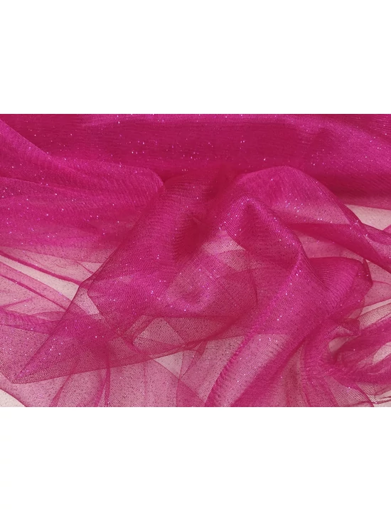 elasztikus glitteres tüll /pink