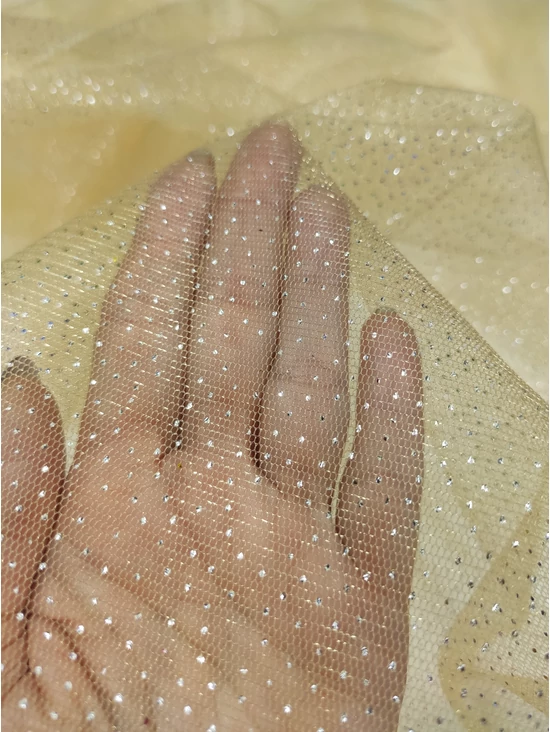 prémium glitteres tüll /kétoldalas /Belle arany