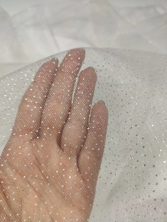 prémium glitteres tüll /kétoldalas /Tiana ecrü