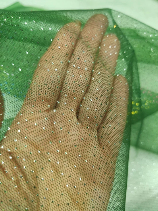 prémium glitteres tüll /kétoldalas /Ariel zöld