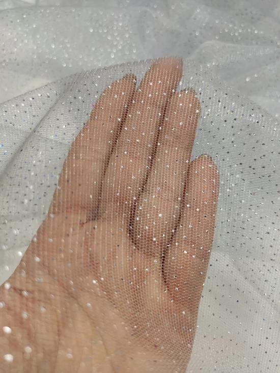 prémium glitteres tüll /kétoldalas /Hamupipőke hamvaskék