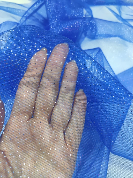 prémium glitteres tüll /kétoldalas /Anna kék