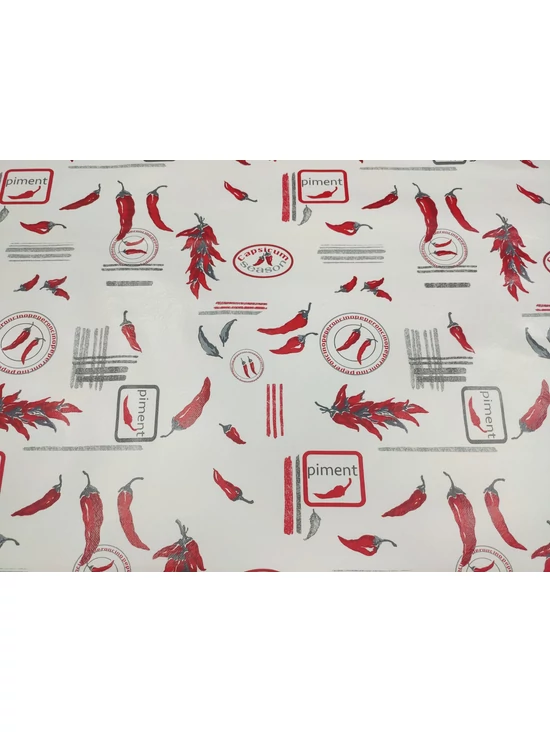 viaszos vászon /paprikák (paprika keretben 6.5cm) /fehér