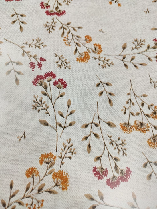 viaszos vászon /mezei virágok (bordó virág 8cmx4cm) /drapp-melange