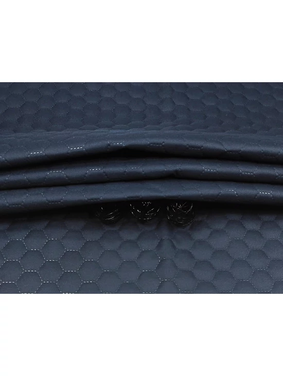 steppelt anyag /vízlepergetős /méhsejt mintás (méhsejt 3,4cm×3,4cm) /éjkék