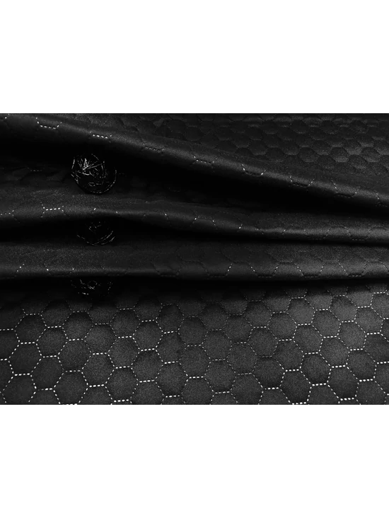steppelt anyag /vízlepergetős /méhsejt mintás (méhsejt 3,4cm×3,4cm) /fekete