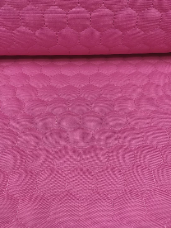 steppelt anyag /vízlepergetős /méhsejt mintás (méhsejt 3,4cm×3,4cm) /pink