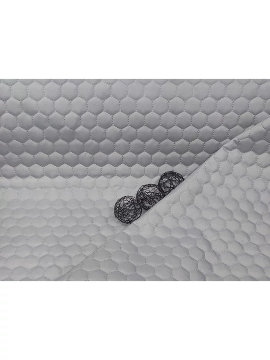 steppelt anyag /vízlepergetős /méhsejt mintás (méhsejt 3,4cm×3,4cm) /ezüstszürke