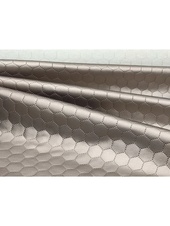 steppelt textilbőr anyag /vízlepergetős /méhsejt mintás (méhsejt 3,4cm×3,4cm) /metál /fahéj