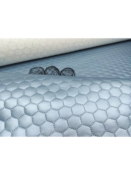 steppelt textilbőr anyag /vízlepergetős /méhsejt mintás (méhsejt 3,4cm×3,4cm) /metál /holdkő