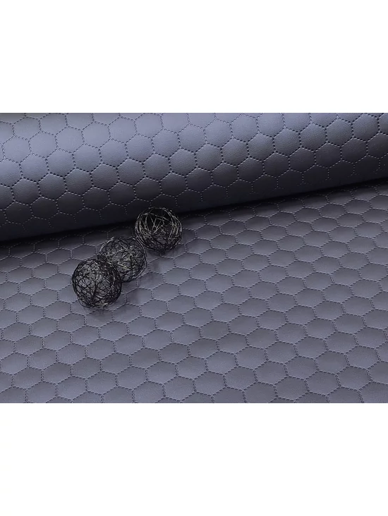 steppelt textilbőr anyag /vízlepergetős /méhsejt mintás (méhsejt 3,4cm×3,4cm) /metál /sötétkék