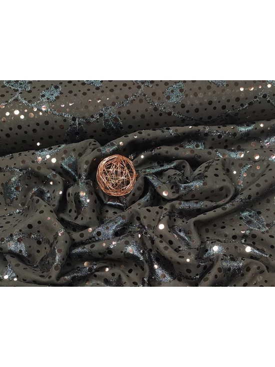 jacquard muszlin /flitteres /barna