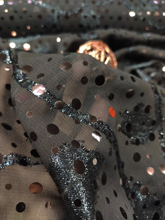 jacquard muszlin /flitteres /barna