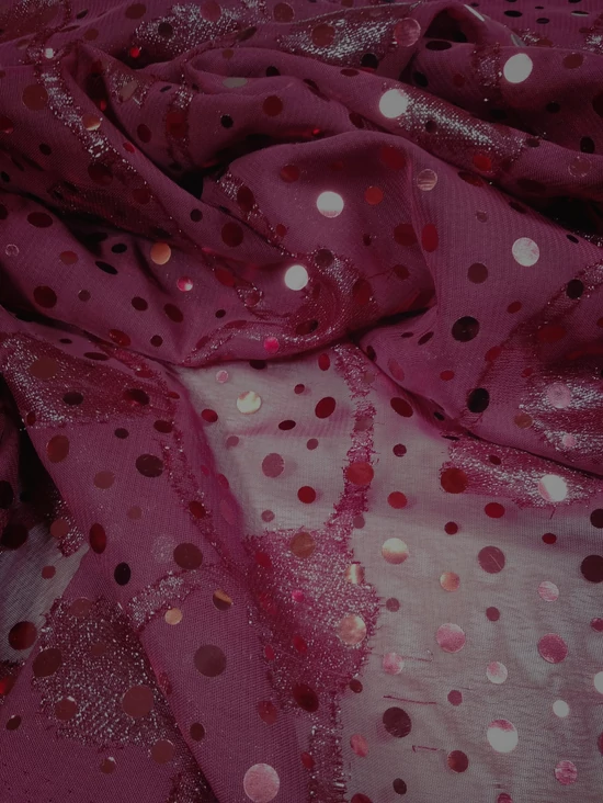 jacquard muszlin /flitteres /bordó