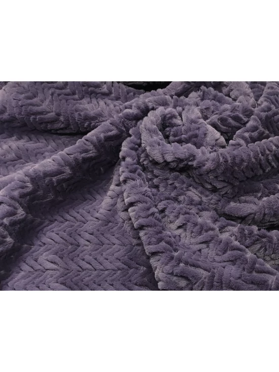 rövidszőrű műszőrme /chevron mintás (1 sáv 3.5cm) /lila