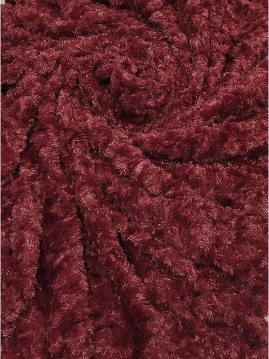 rövidszőrű műszőrme /bordó