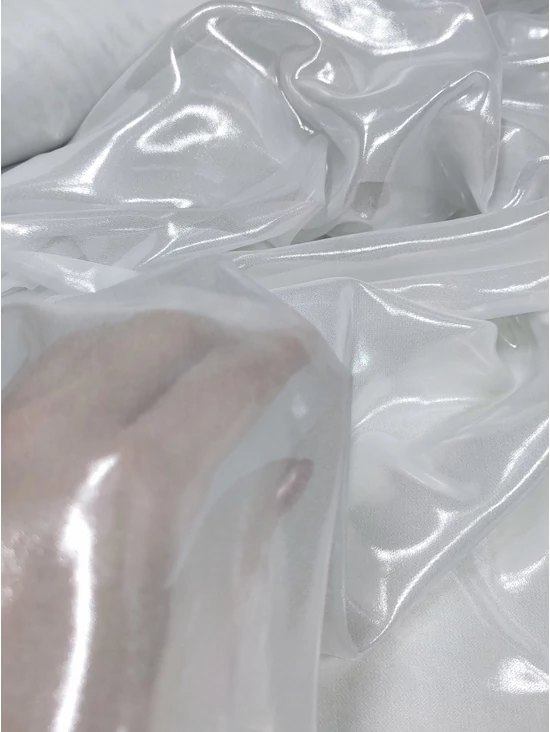 egyszínű tükör sifon /fehér
