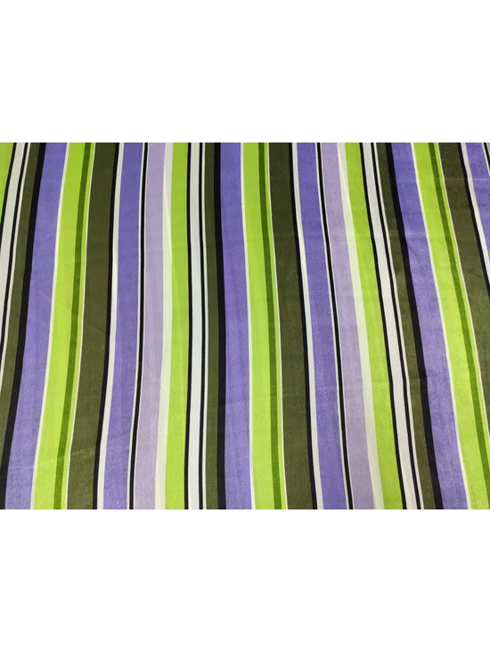 mintás szatén selyem /fekete-zöld-lila csíkos (kekizöld sáv 2.4cm)