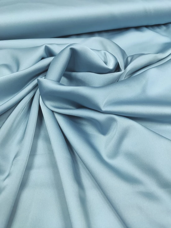 egyszínű elasztikus szatén /Armani /dusty blue