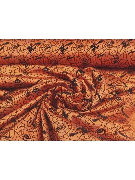 mintás szatén /halloween (boszorkány 5.8cm×2.5cm) /narancssárga