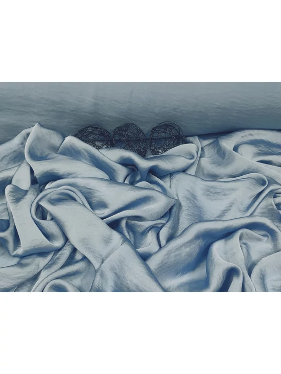 egyszínű selyemfényű szatén /dusty blue