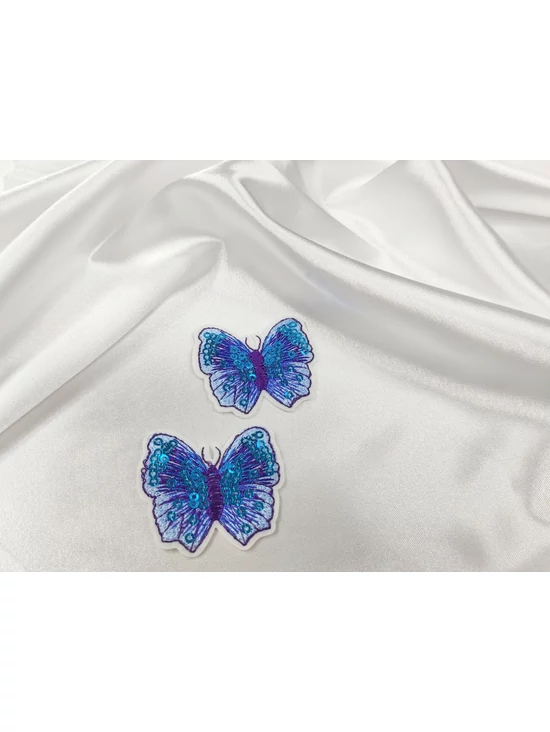 felvasalható flitteres aplikáció /pillangó (4.2cm×4cm) /sötétkék
