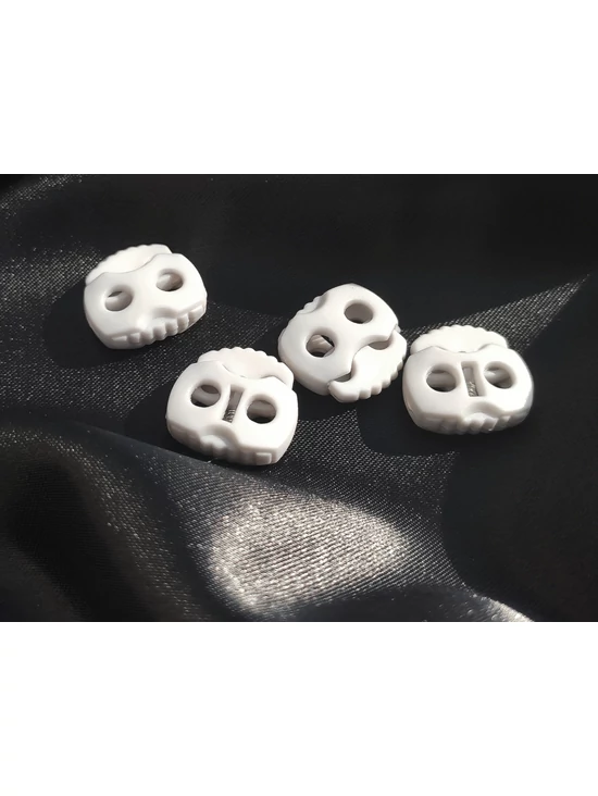 kétlyukú rugós zsinórvég /20mm×20mm /világosszürke