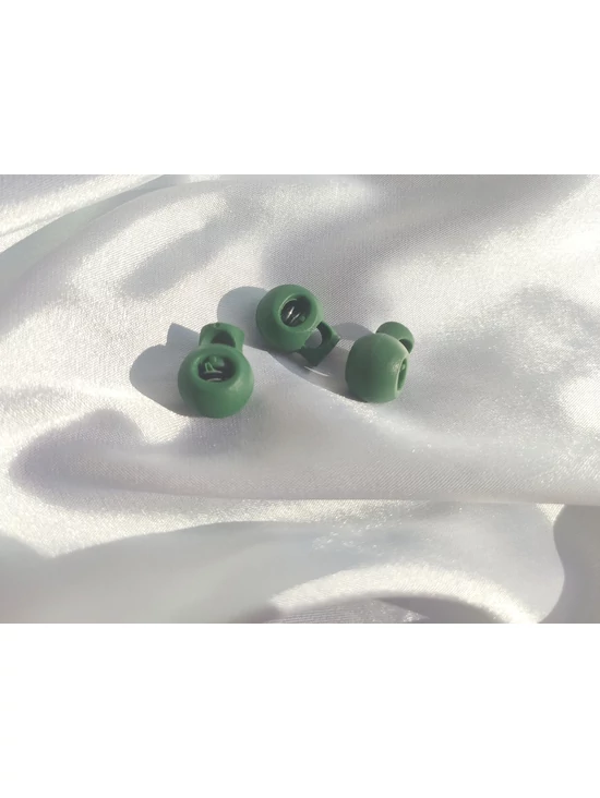 rugós zsinórvég /15mm×18mm /sötétzöld