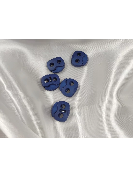 kétlyukú rugós zsinórvég /20mm×20mm /sötétkék